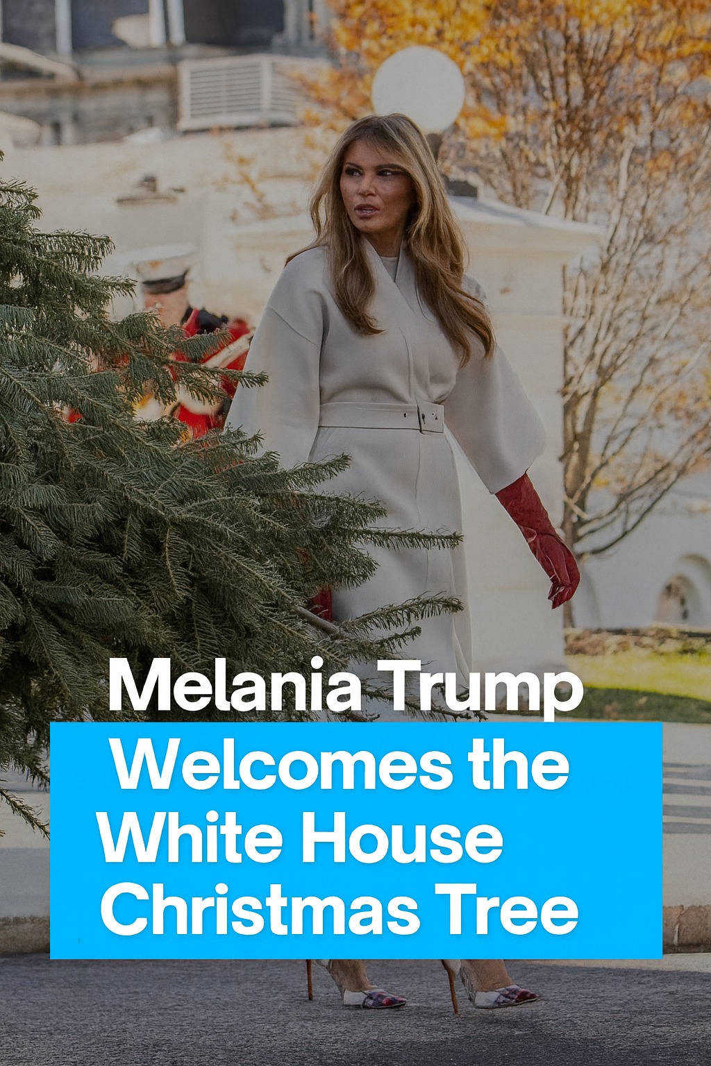 Melania Trump Welcomes the White House Christmas Tree